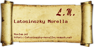 Latosinszky Morella névjegykártya